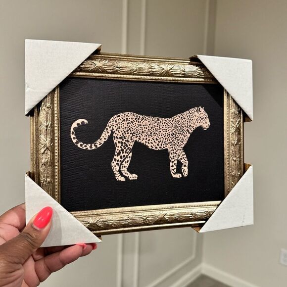 Threshold Leopard Print Wall Art in Gold Frame - Picture 1 of 1